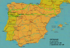 Mapa krátké cesty Portugalskem