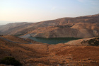 Wadi Arab Dam,přehrada v kopcích severního Jordánska